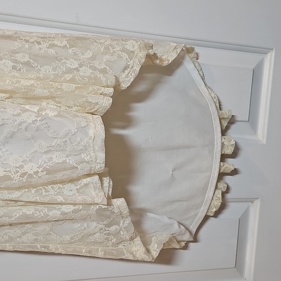 MIMI CHICA lacey dress XS cream sleeveless high-low - Picture 4 of 12